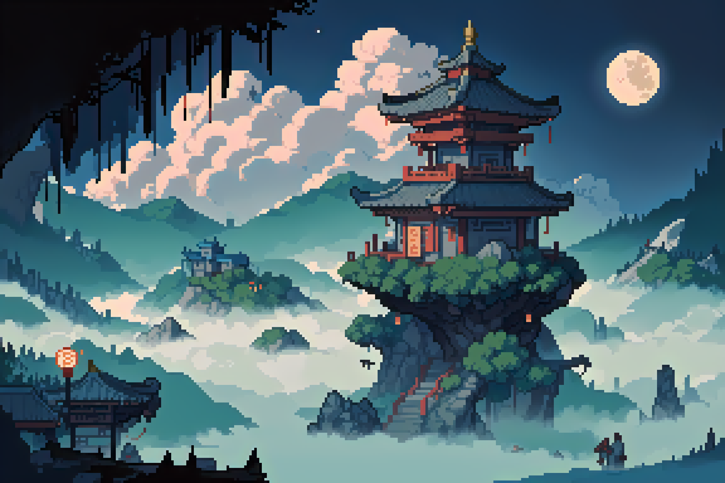 高级国风Q版场景